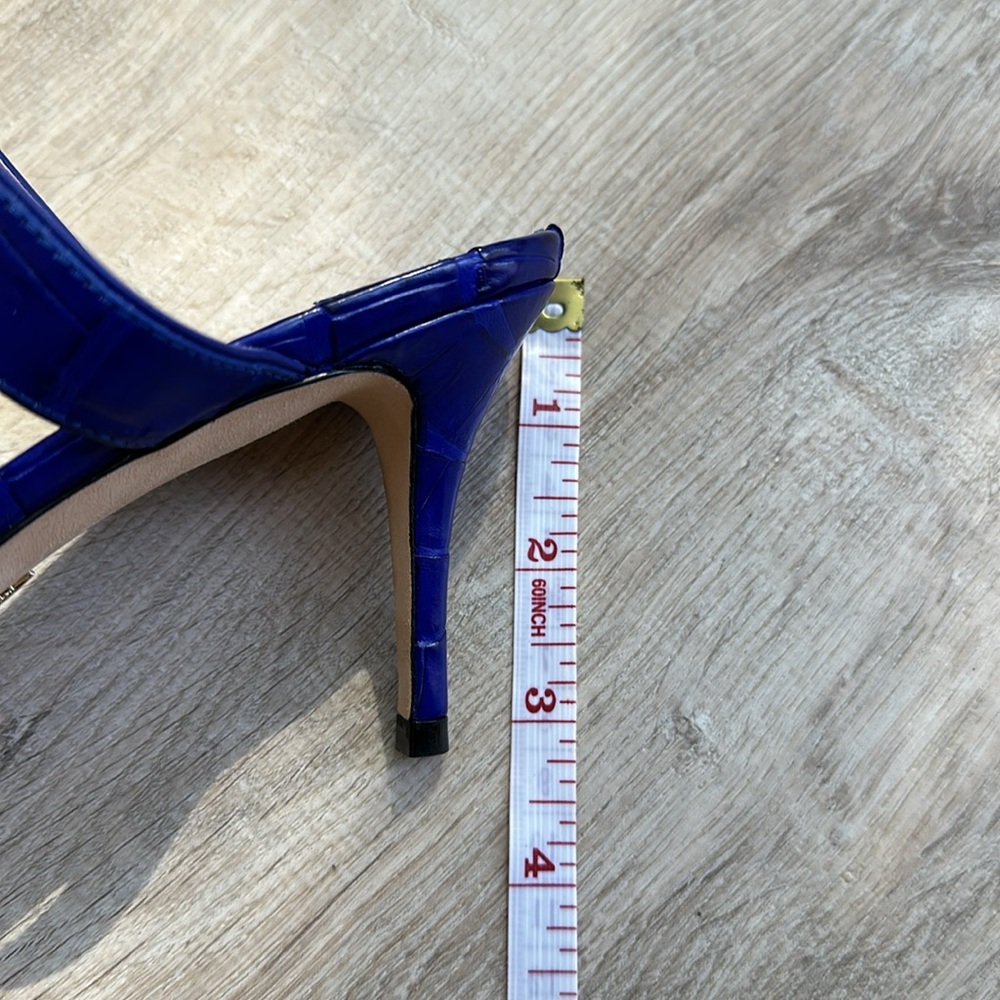 Nancy Gonzalez Maria 70 Genuine Crocodile Cobalt Blue Sandal Sz 39 - Picture 6 of 8